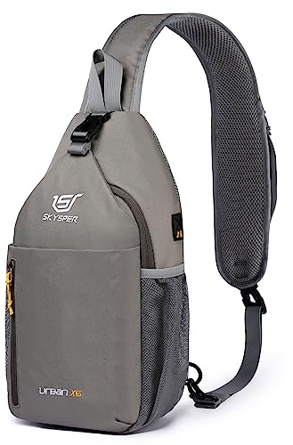 SKYSPER Brusttasche Herren Sling Bag Klein Crossbody Bags Männer Damen Leicht Schultertasche Umhängetasche Wandern Outdoor Reisen
