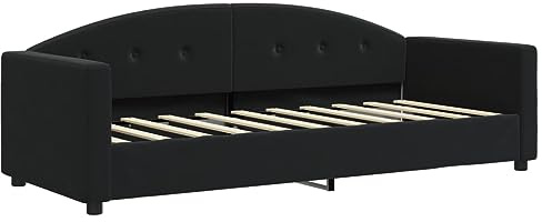 vidaXL Tagesbett Schwarz 80x200 cm Samt
