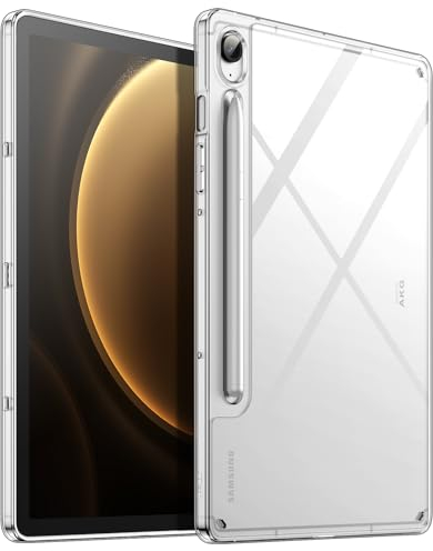 JETech Clear Case for Samsung Galaxy Tab S10 FE / S9 FE 10.9-Inch, Anti-Yellowing Transparent Shockproof Slim Tablet Cover with Hard PC Back and Soft TPU Bumper (Clear)