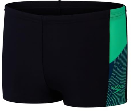 Speedo Jungen-Badehose, Tauchhose, Schwarz, Harlekin-Grün, Dunkelblaugrün