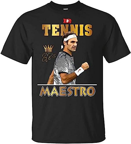 stond U.S Open 0 Sport Roger Federer Tennis Master T-Shirt Schwarz Herren, Schwarz , 56
