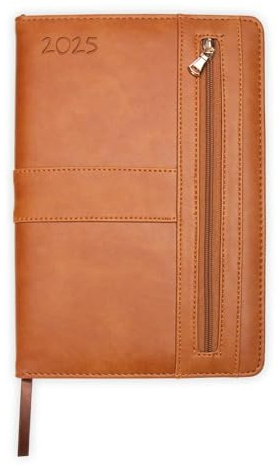 Trötsch Wochenplaner A5 mit Tasche Braun 2025: Wochenterminer
