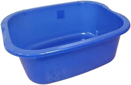 OptiProducts® 11L Liter Plastic Washing Bowl Rectangular Multi-Purpose Basin Mixing Pot Sink Tidy Organizers (Dark Blue)