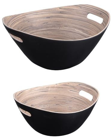 Table Passion - Set de 2 saladiers en bambou noir