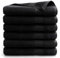DoubleDry Große Handtücher Set 6-70 X 140cm, Flauschige Badehandtücher, Duschhandtücher aus 100% Baumwolle (Oeko-TEX MIG Certified)- 500 g/m², Große Handtücher für Bad und Dusche - Schwarz