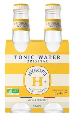 HYSOPE Tonic Water Original – Origine France – Premium Mixer Bio – Idéal en cocktail - Notes d'orange amère - 6 x 4x20cl