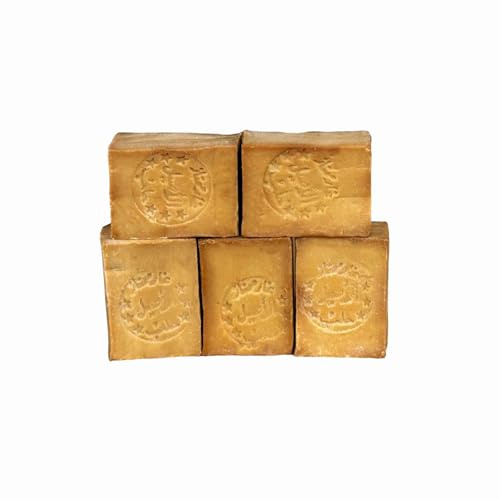 Aleppo-Seife mit 100% Olivenöl, 5 Stück à 200 g (1 kg) – natürliche Seife für die Körperpflege und Hygiene von Gesicht, Händen und Haaren. Traditionelle, handgemachte Seife aus der Türkei (5)
