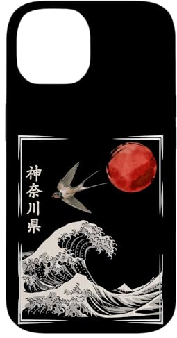 Great Wave Off Kanagawa Japanisches Sakura Samurai Kunstwerk Hülle für iPhone 14