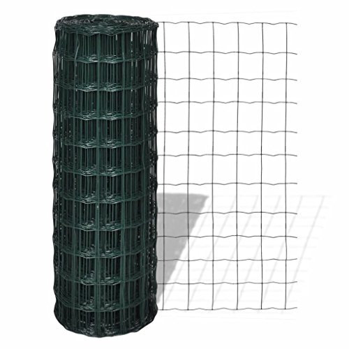 Homgoday Gartentor, Europäischer Zaun aus Stahl, 10 x 1,0 m, grün, Gartentor, Zauntor für den Außenbereich, Zaun für den Außenbereich, Zauntür für Cortilev x1