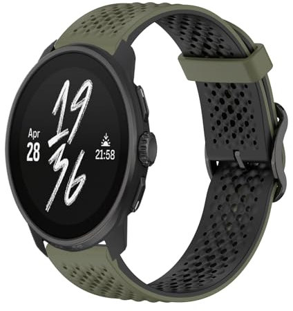 Gheper Correa Compatible Con Suunto Race/Race S/Vertical/9 Peak Pro/5 Peak - Accesorio Para Reloj Inteligente, Correa de Repuesto de Silicona Suave y Transpirable de 22 mm