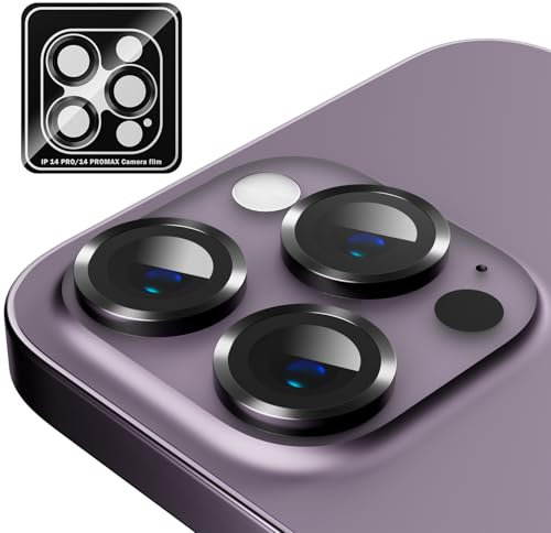 MINUUISCT Protector de lente de cámara compatible con iPhone 11 Pro/iPhone 11 Pro Max, protector de pantalla de cristal templado ultra HD inastillable, color negro