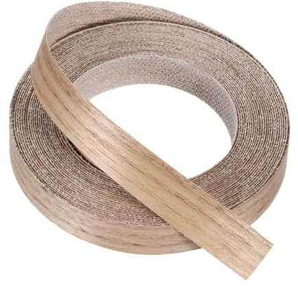 PATIKIL Cinta de borde de nogal, 3/4 pulgadas x 25 pies Cinta de chapa de madera preencolada flexible para borde de contrachapado con adhesivo termofusible para restauración de muebles