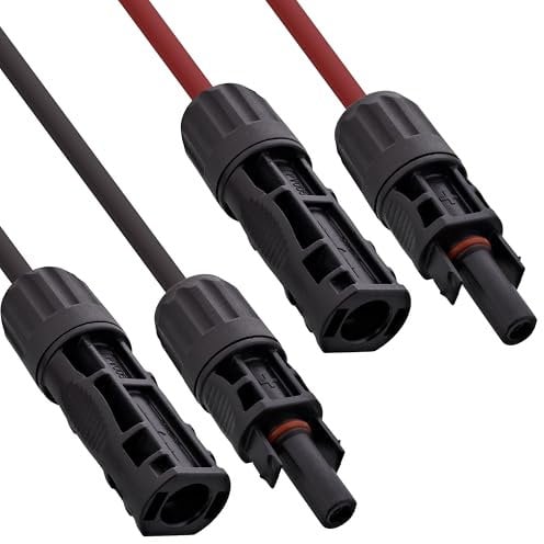 InLine 6mm² Solarkabel Verlängerungs-Set, 2m, inkl. Solarstecker, MC4, schwarz/rot, Verlängerungskabel H1Z2Z2-K, Photovoltaik, UV-beständig & langlebig, 95602