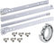 Stahlia (1 Paar) Schubladenschienen 450mm Teilauszug Rollenführung Weiß Professional Schubladenauszug Schienen Führungsschiene Schienen mit Rollen Laufschiene