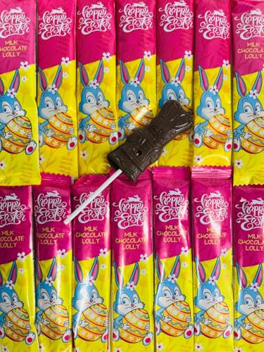 OYOY Osterhasen am Stiel I 15x 15g I Schokolollies Osterhase I Osterschokolade I Füllung Osterkörbchen Kinder