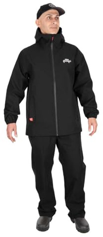 Fox Rage Men's Rain Suit Jacket with Dungarees Black XL