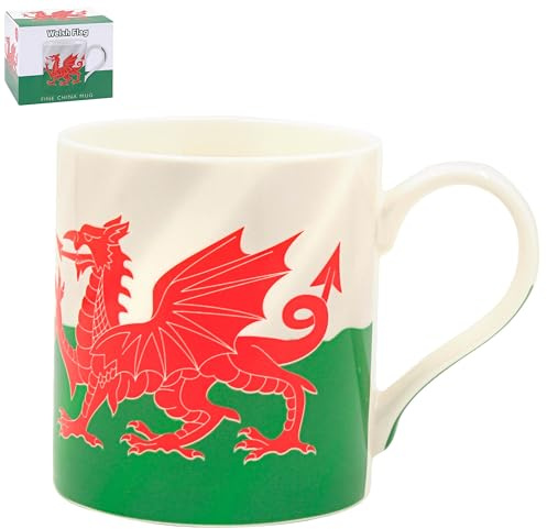 The Leonardo Collection Welsh Dragon Mug | Hot & Cold Drinks, Home & Office, Durable, Comfortable, Easy-To-Hold