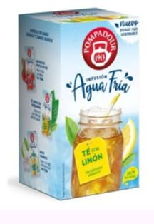 Pompadour Tè al Limone per Acqua Fredda, 20 Bustine da 2,2 g, Confezione da 3