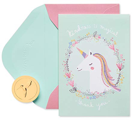 Papyrus Boxed Cards, Unicorn Thank You, 14-Count