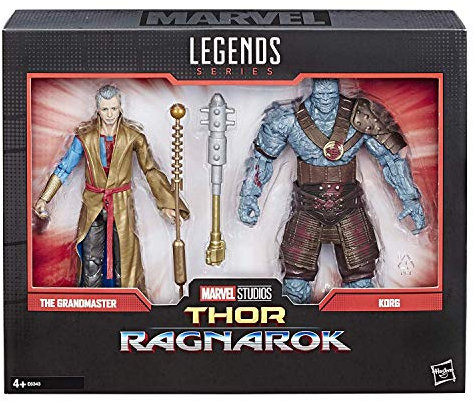 Marvel Legends Series Thor: Ragnarok 6-Scale Movie-Inspired Grandmaster & Korg Collectible Action Figure Ages 4 and up, 2 Pack