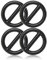 Ganzoo O-Ring mit Steg Metall für Hunde-Leine, 20 mm Innen-Durchmesser, 4 Stück, Stegring, legierter Stahl, Nicht rostend, Rund-Ringe für Paracord 550 Halsband, Handtasche, Basteln, Farbe Schwarz