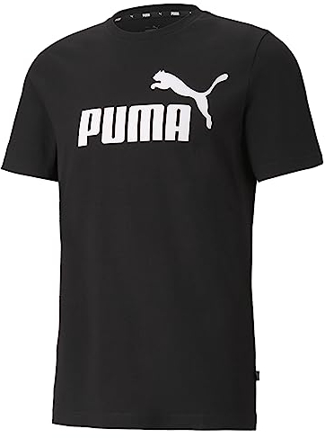 PUMA Herren Ess Logo Tee T shirt, Puma Black, XL EU