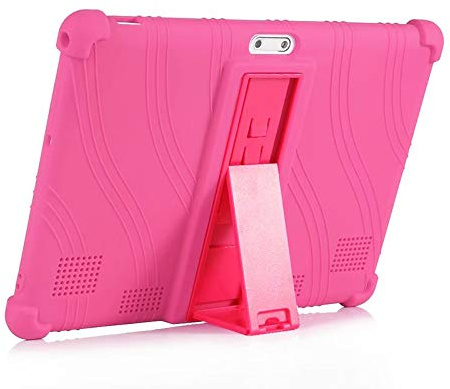 QYiD Hülle für VANKYO MatrixPad S10 10 Zoll Tablet, Leichte rutschfeste Stoßfeste Silikon Schutzhülle Tasche Case Cover für 10 Zoll MatrixPad S10, Rosa
