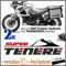 2pz Adesivi compatibili con Valigie Laterali per XT 1200 Z Super Tenere per VALIGIE originali e TOURATECH ALLU e GIVI TREKKER OUTBACK (nero-rosso)
