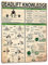 PAIION Deadlift Knowledge Metall Blechschilder Fitness Basics Infografik Poster Gym Wanddekoration Home Room Clubs 40,6 x 30,5 cm