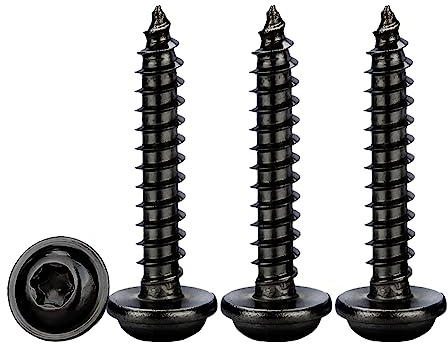 Drenky Vis a Bois Inox M3x16mm,50 Pièces Vis à Tôle Autoforeuse avec Rondelle Acier Inoxydable A2 V2A Noir Vis Autotaraudeuse à Tête Plate Dureté élevée,Filets Métriques Standard