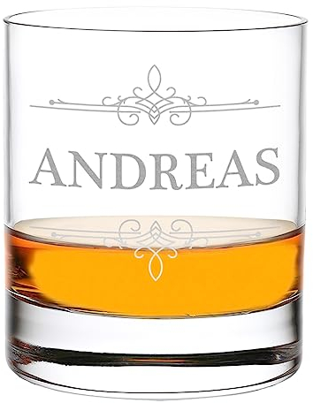 polar-effekt Whiskyglas mit Gravur - Namen personalisiert Tumbler 315 ml - Geschenk für Männer - Kristallglas Trinkglas für Whisky und Cocktails