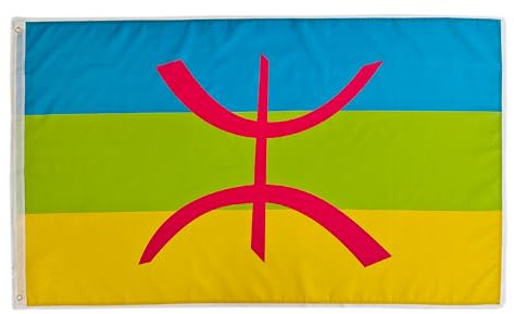 Drapeau berbère, drapeau berbère, drapeau 150 cm x 90 cm, drapeau berbère, grand drapeau balcon balcon. Drapeau amazig