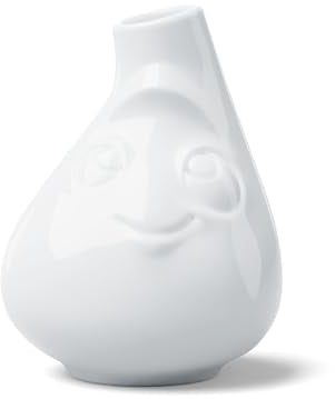 FIFTYEIGHT PRODUCTS/Vase klein „Putzig“ (Porzellan, Höhe 10 cm, Weiß, 100% Made in Germany)