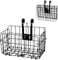 Suwimut Folding Bike Basket, Metal Front Handlebar Bicycle Basket Bike Frame Basket, Wire Mesh Fold-Up Detchable Front Bag Rear Hanging Bike Basket for Mountain Bike Accessories
