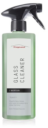 Topaz Glass Cleaner, Automotive Window Cleaning Equipment, Anti-Fog, Streak-free Finish, Removes Grease & Dirt, Prevent Build-Up (500 ml, 1L, 5L) - 500ml