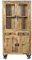 Dynamic24 Vitrine Rustic Mangoholz Wohnzimmerschrank Schrank Vitrinenschrank Anrichte
