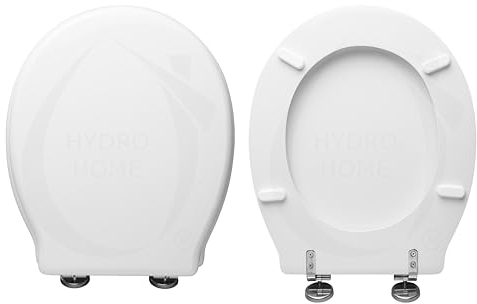 HYDRO HOME Abattant WC compatible avec bonsaï suspendu Globe, couvercle de WC en bois recouvert de 2 mm de résine, tablette WC avec charnières fixant par le bas fabriqué en Italie