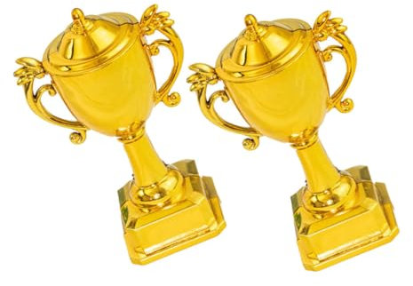 SHOWERORO Mini-trophäenbecher Für Kinder Teilnehmertrophäen Aus Plastik Lustige Geburtstagsdekor Für Kuchendekoration Fußballpreis Für Wettbewerb