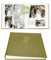 Kuword Selbstgestaltetes Fotoalbum - 100 Seiten mit Pergamin-Trennblättern - Großformat 29,5 x 33 cm in Oliv - Ideal als Hochzeitsgeschenk oder Gästebuch - Fotoalben zum Einkleben