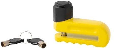 Bloque Disque Compacte Cadenas 10 mm Antivol Serrure Moto Scooter Quad Orange