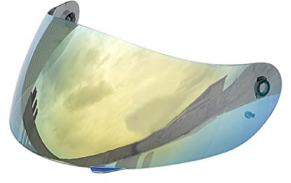 Motociclo Visiera for casco, visiera for moto anti-UV antigraffio, ricambio for visiera for casco compatibile con AGV K3/K4, lente for casco da moto integrale (oro)(Gold)