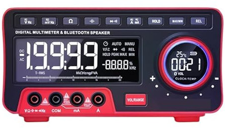 Multimetre Numerique, Multimètre numérique professionnel de table 19999 points, testeur de transistor, voltmètre à plage automatique, calibrateur multifonction,pour la maison