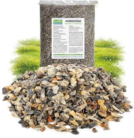 StaWa Hornspäne, organischer Naturdünger mit 13% Stickstoff, Langzeitdünger für Garten, Gemüsebeet, Obst, Rasen, Hochbeet und Zierpflanzen, 2,5 kg
