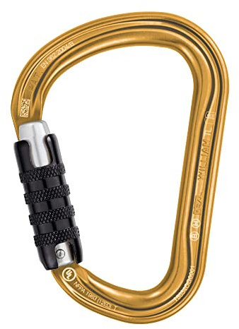 PETZL, William, Carabiner Large-Capacity Lightweight Asymmetrical, Air, Triact-Lock, Unisex-Adult