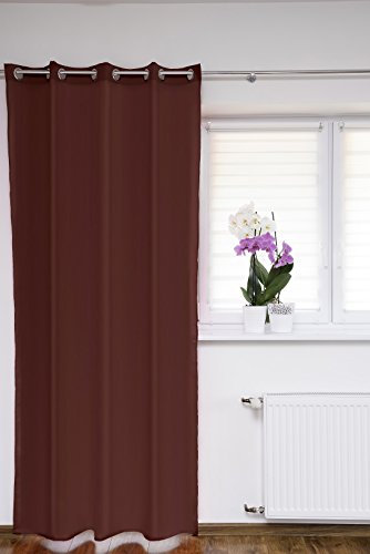 KS Handel 24 ÖSENSCHAL FENSTERVORHANG DUNKELROT Bordeaux 145x175 cm GARDINENSCHAL DEKOSCHAL - MEGA Auswahl Farben UND Masse IM Shop -