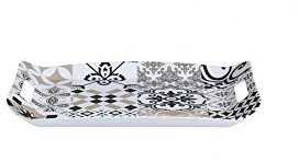 BRANDANI 53171 Alhambra-Vassoio Antiscivolo in melamina, Multicolore