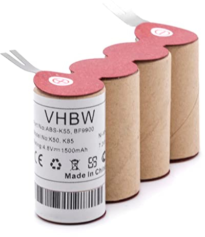 vhbw batteria sostituisce Kärcher BF9900, ABS-K55 per aspirapolvere (1500mAh, 4,8V, NiMH)