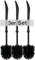 3er Set WC-Bürste, Kunststoffgriff, schwarz Toilettenbürste Gästeklo Badezimmer 35 cm