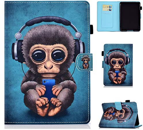 Bspring Étui Compatible avec Kindle (10ème Génération, Modèle 2019) - Coque de Protection avec Fonction Veille/Réveil Automatique, Pas pour Kindle Paperwhite Or Kindle 8th Gen, Singe