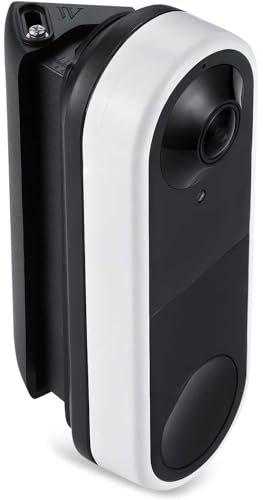 Wasserstein 30° to 55° Horizontal Wedge Wall Mount Compatible with Arlo Video Doorbell - Flexible Mounting Options for your Smart Doorbell (Black)